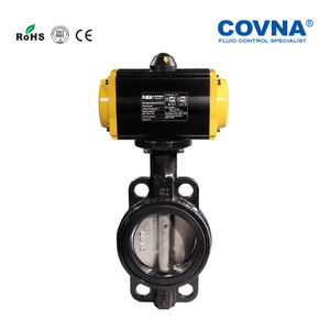 Válvula de mariposa neumática de doble efecto de hierro fundido DN80 PN16 de 3 pulgadas COVNA, válvula bidireccional - Product Image 5