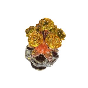 Ornement de plante en cristal, forme géométrique violette, décoration de bureau pour salon, cadeau d'anniversaire, cadeau personnel - Product Image 4