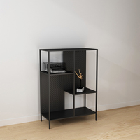 Console d'entrée moderne en acier avec rangement à 3 niveaux pour salon, mobilier de maison au design durable