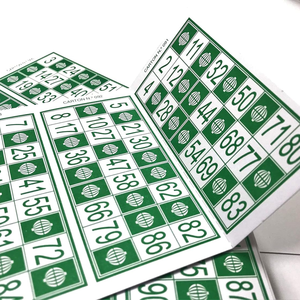 Jeu de cartes de <span class=keywords><strong>bingo</strong></span> personnalisé Hi-Q et accessoires pour la fabrication traditionnelle de cartes de <span class=keywords><strong>bingo</strong></span>, cartes de <span class=keywords><strong>bingo</strong></span> en une seule pièce - Product Image 1