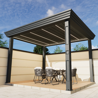 Pergolas et tonnelles motorisées en aluminium Lammeln Lammellendach, en bois pour l'extérieur, 6x4m, 6mx3m, taille personnalisée