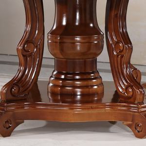 Table et chaises rondes en bois massif avec plateau tournant intégré - Product Image 5