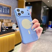 Coque de téléphone ultra-fine sans bordure magnétique avec miroir de maquillage pour iPhone 13 14 15 16 17 Pro Max 18 Pro 18 Pro Max
