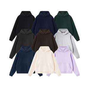 <span class=keywords><strong>Felpa</strong></span> con cappuccio <span class=keywords><strong>corta</strong></span> da uomo BOXY stile streetwear, pullover <span class=keywords><strong>oversize</strong></span> in pile tinta unita, all'ingrosso - Product Image 6