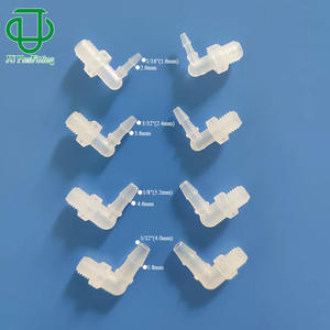 Conector de Codo de Plástico PP con Rosca 1/4-28UNF para Inserción en Tubería Flexible, para Uso con Agua, Aire y Agua Salada, Grado Transparente - Product Image 2
