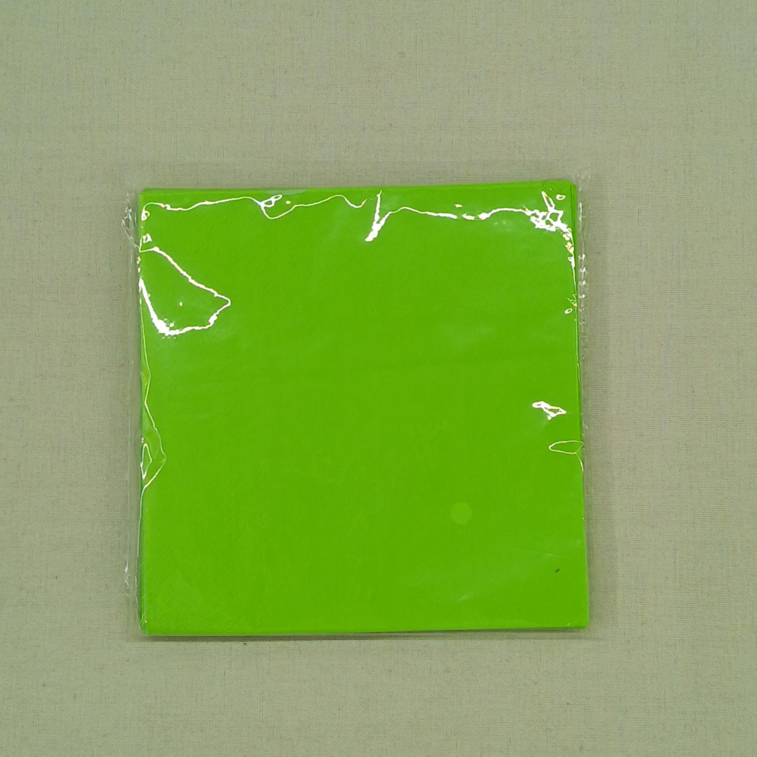 serviette verte 33*33cm*20 pièces