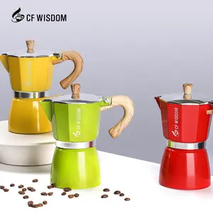 Özelleştirilmiş toptan logo logo pot, yüksek kaliteli alüminyum alaşım espresso makinesi, mocha Pot, 3 bardak, 6 bardak, Pot pot