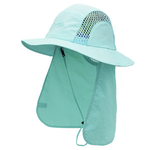 Fisherman Hat With Neck Protection Breathable Quick Drying Bucket Hat For Outdoor Sports Sun Protection Wide Brim <b>Cap</b> - Product Image 2