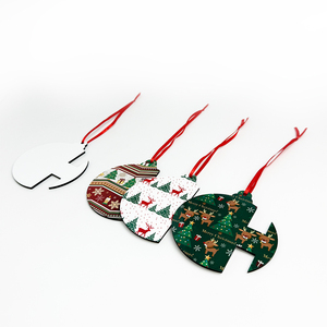 Vendita di <span class=keywords><strong>beneficenza</strong></span> ciondoli per dipendenti ornamenti regalo sublimazione in bianco Mdf ornamenti natalizi spazi vuoti - Product Image 4