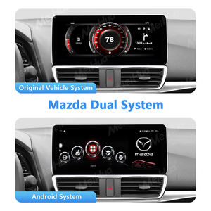Meihua 12.3インチAndroidおよびオリジナルデュアルシステムステレオプレーヤーオーディオビデオフレームライン付きコンプリートセット2014-2019 Mazda3 - Product Image 3