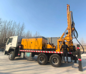 Huida hiệu quả cao 500m xe gắn nước giếng khoan Giàn Khoan 500m lỗ sâu với bơm bánh răng mang thành phần để bán - Product Image 1