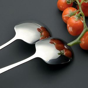 Cuillère en métal personnalisée avec logo pour hôtel et restaurant, cuillère utilitaire en acier inoxydable, grande cuillère de service pour buffet, vente en gros - Product Image 5