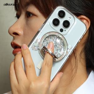 Étui de téléphone personnalisé en coquillages naturels, résine, antichoc, anti-jaunissement, TPU transparent, magnétique, pour iPhone 16 15 14 13 12 Pro Max - Product Image 1