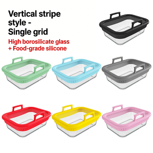 Air Fryer Glass Liner Reusable with Removable Silicone <b>Ring</b> Air Fryer Sheets for Airfryer BPA-free - Product Image 4