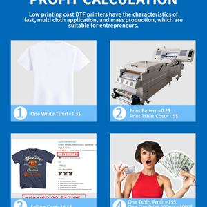 เครื่องพิมพ์เสื้อยืดอัตโนมัติพร้อมระบบส่งผงพิมพ์แบบตั้งเวลาได้ รุ่น Lmpresora ขนาด 60 ซม. หัวพิมพ์ Eps สำหรับฟิล์ม Dtf Pet สำหรับพิมพ์เสื้อผ้า - Product Image 5