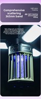 Lampe LED d'extérieur rechargeable en ABS, anti-moustiques, étanche, portable pour camping, avec crochet, pliable, lampe tue-moustiques
