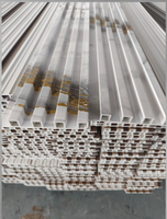 Panneau mural en grille WPC stratifié Melinco pour la décoration intérieure |   Revêtement mural en PVC imperméable et 160 panneaux cannelés pour une installation rapide