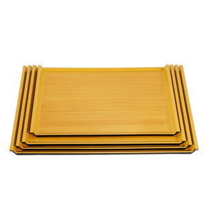 ถาดเสิร์ฟทรงสี่เหลี่ยม พลาสติกกันลื่น สำหรับโรงแรม ใส่กาแฟ ชา ลายเส้นสีแดง ปี 2024 - Product Image 1