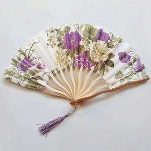 Elegante Abanico Plegable de Seda Blanca, Clásico y Tradicional para Bodas, Decoración del Hogar y Oficina, Grabado Personalizado, Promociones para Fiestas Folclóricas - Product Image 4