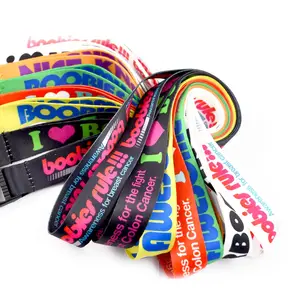 Colorful Oem Wholesale Custom Sublimation Polyester Rope Lanyard Custom Accessories Lanyard With Your Logo