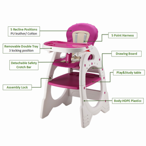 Sillas Inflables para Fiestas Infantiles al por Mayor, <span class=keywords><strong>Silla</strong></span> Alta para Bebés 3 en 1, <span class=keywords><strong>Silla</strong></span> de Alimentación para Bebés con Mesa <span class=keywords><strong>Colgante</strong></span> Única - Product Image 5