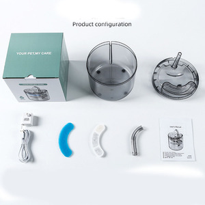 Latest Transparent Ultra Quiet wireless charging <b>automatic</b> circulation cat <b>water</b> fountain Pet <b>water</b> <b>dispense</b> - Product Image 4