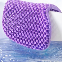 Coussin de siège ergonomique en gel orthopédique respirant et rafraîchissant, design nid d'abeille, pour voiture, 39x32cm, 5cm d'épaisseur
