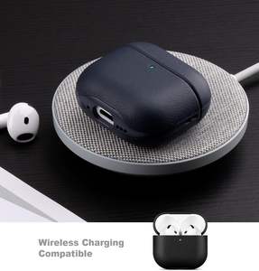 Funda de Cuero Genuino para <span class=keywords><strong>AirPods</strong></span> <span class=keywords><strong>Pro</strong></span> 2, Venta al Por Mayor de Fábrica, Cubierta Protectora de Lujo con Logotipo Personalizado, Fabricante OEM - Product Image 4