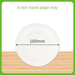Assiette en papier jetable personnalisable pour les collations Logo imprimé Vaisselle domestique BBQ Matériel <span class=keywords><strong>de</strong></span> bagasse dégradable pour les fêtes - Product Image 5