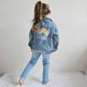 Recién llegado, conjuntos <span class=keywords><strong>de</strong></span> chaqueta vaquera <span class=keywords><strong>de</strong></span> primavera, conjunto <span class=keywords><strong>de</strong></span> mezclilla para niña pequeña, trajes <span class=keywords><strong>de</strong></span> mezclilla, ropa para niños - Product Image 3