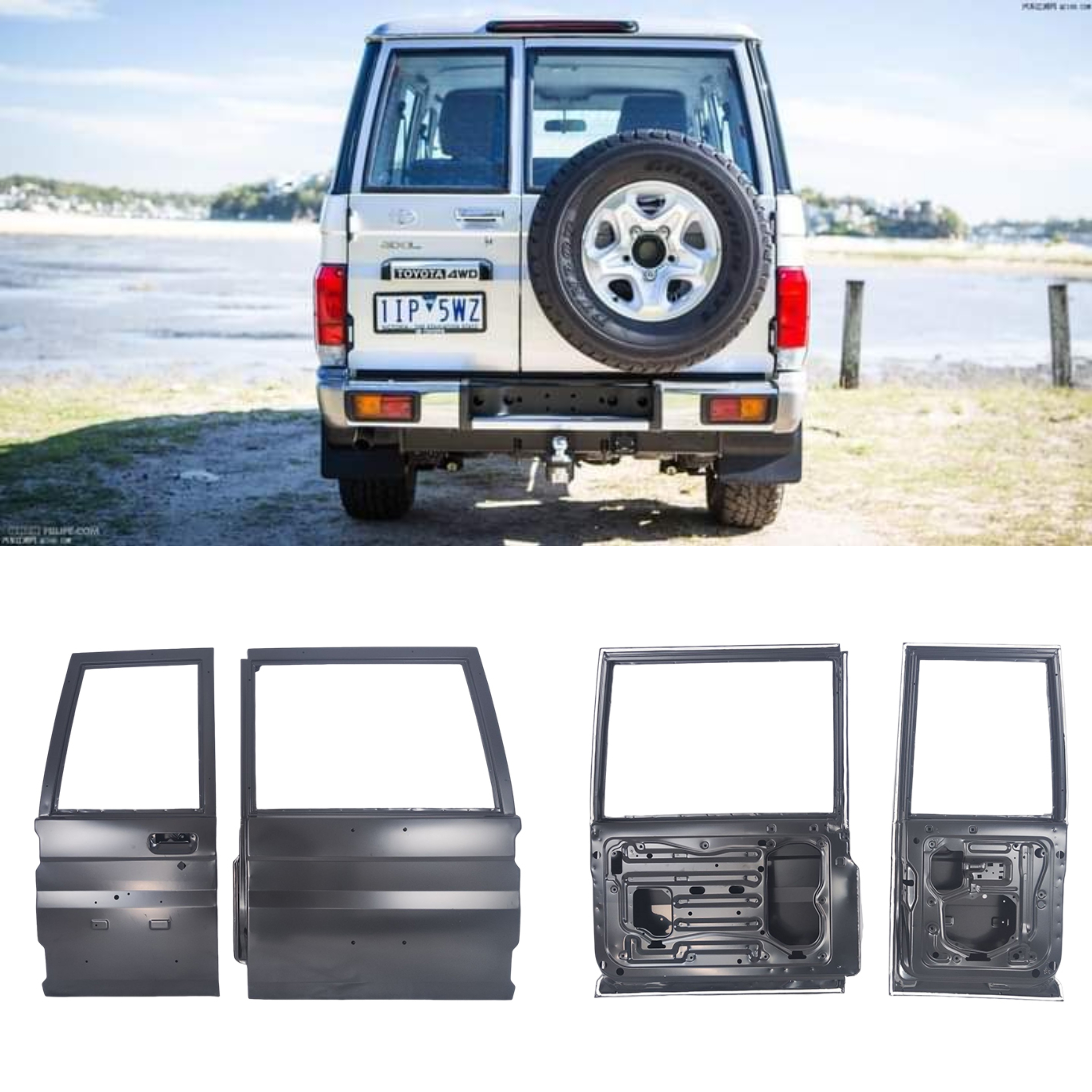 Aftermarket Replacement Rear Door Panel for Toyota Land Cruiser
