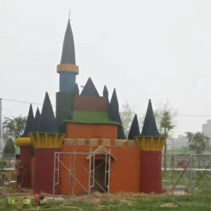 Escultura de animal grande de hierba tejida a mano, estilo paisajístico, hecho a mano, espantapájaros, adorno pastoral de celebridad de internet - Product Image 5