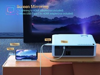 Yinzam M19 Full HD 1080P Proyektor Mendukung 4K LED Android Proyektor untuk Sekolah Bioskop 6000 Lux Multimedia Projector Video Game