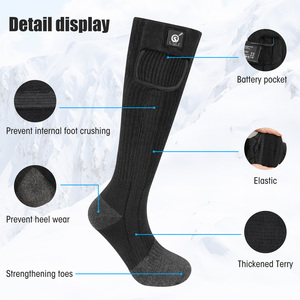 Chaussettes chauffantes légères, fines, chaudes, pour l'hiver, la <span class=keywords><strong>neige</strong></span>, l'extérieur, chauffage continu, protection thermique - Product Image 4