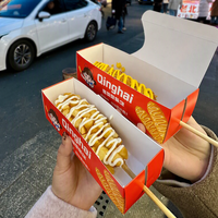 Boîtes d'emballage en carton pour hot-dogs et corn-dogs à emporter, écologiques, biodégradables, recyclables, avec logo personnalisé