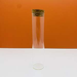 Flacons en verre transparents de 90 ml, à parois droites, avec bouchon en liège, tubes à essai, bouteilles en verre vides pour épices - Product Image 1