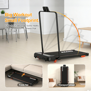 ลู่วิ่งไฟฟ้าพับได้ราคาประหยัดยอดนิยม ได้รับการรับรองมาตรฐาน CE ROHS รับน้ำหนักได้ 100 กก. สำหรับใช้ในบ้าน ปรับความชันด้วยมือ หน้าจอ LED - Product Image 4