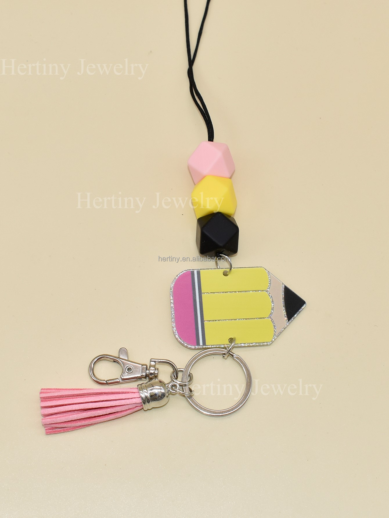 Pencil Lanyard and Badge Holder for Teachers Personalized Teacher Gift Lanyard Wristlet Image 5