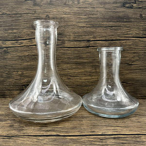 Botella de vidrio de narguile pequeña de fábrica, venta al por mayor, logotipo personalizable, 880ml, 1500ml, tapón de rosca, juego completo, humo de narguile - Product Image 1