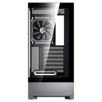Boîtier PC Gamer de Bureau Haute Performance Personnalisé Mid-Tower MicroATX avec Panneau Latéral en Plastique et Fenêtre, Ports Audio Frontaux, Fabrication Standard