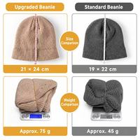 Bonnet en tricot doux et épais à double couche côtelée avec logo personnalisé pour les marques de streetwear et les cadeaux d'entreprise
