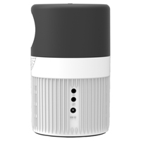 Ventes en gros de mini projecteur LED T400 avec écran de 100 pouces, 3000 lumens, type de prise : prise américaine (noir et blanc)