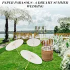 Parapluie décoratif manuel en bois à manche droit, personnalisable avec logo, pour décoration de plafond de mariage - Vente en gros LS - Product Image 5