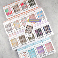 24 faux ongles en acrylique de haute qualité, forme amande, vente en gros directe d'usine, prix bas, très demandés