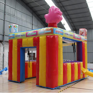 Dijual istana melompat tiup kustom untuk anak-anak, rumah pantul tiup dengan pintu tempat bermain Luncur tiup - Product Image 4