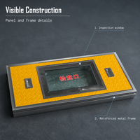 Couverture de canalisation transparente avec cadre en acier inoxydable 304 et verre trempé de 10 mm pour inspection visuelle et maintenance