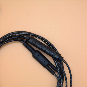 Cable de audio para auriculares Sennheiser IE80 IE8 con controles en línea, función de ajuste, repuesto de alta fidelidad, negro, sin oxígeno - Product Image 4