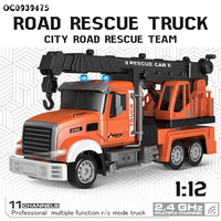 2.4G 1:12 11CH RC radio télécommande grue camion jouet avec musique légère