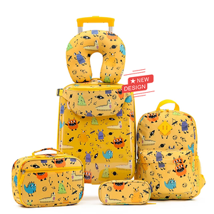 16 Equipaje rígido con ruedas giratorias <span class=keywords><strong>Niñas</strong></span> Niños Llevar en viaje Equipaje con ruedas <span class=keywords><strong>Juego</strong></span> <span class=keywords><strong>de</strong></span> equipaje <span class=keywords><strong>para</strong></span> niños <span class=keywords><strong>Juego</strong></span> <span class=keywords><strong>de</strong></span> <span class=keywords><strong>maletas</strong></span> <span class=keywords><strong>de</strong></span> 5 piezas - Product Image 1