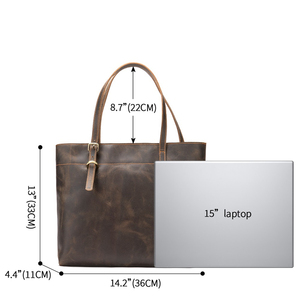 Logo personnalisé style oversize en cuir femmes sac à main fourre-tout sacs à main en cuir véritable peau de vache homme - Product Image 3